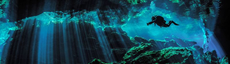 Scuba Diver, Underwater, Under the Sea, Scuba diving, Sun rays