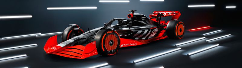 Audi F1 launch livery, Formula E racing car, 5K, 2022, 5K