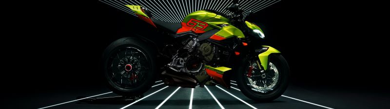 Ducati Streetfighter V4 Lamborghini, 8K, Lamborghini Huracán STO, Sports bikes, Black background, 2022, 5K