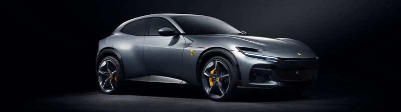 Ferrari Purosangue, SUV, Dark background, 2022, 5K, 8K