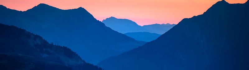 Col de la Madeleine, Sunset, Mountain pass, France, 5K, Scenic