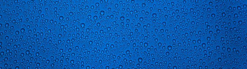 Water droplets, Blue background