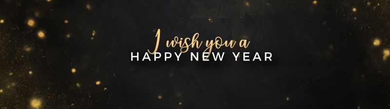 Happy New Year, Dark background, New Year wishes, New year greetings, 5K
