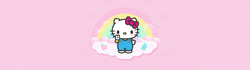 Hello Kitty, Minimalist, Pink background, Hello Kitty background, 5K, Cartoon, Sanrio, Simple