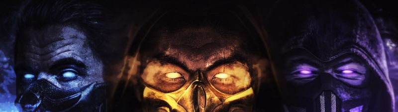 Mortal Kombat 11, Artwork, Scorpion, Sub-Zero