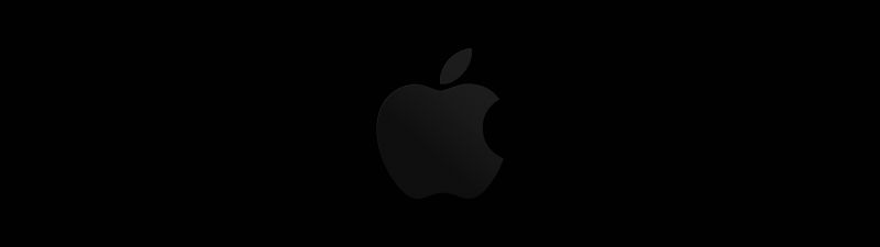 Apple logo, Minimal logo, 5K, Dark background