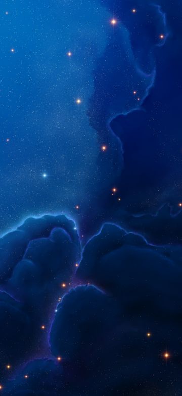 Nebula, Constellation, Night sky, Stars in sky, Blue background