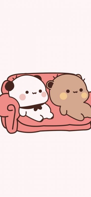 Milk bear, Mocha bear, Kawaii couple, Milk and Mocha Bears, 5K, Adorable, Cartoon