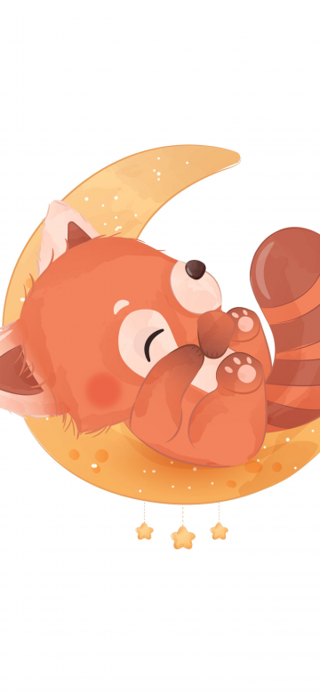 Cute fox, Illustration, White background, 5K