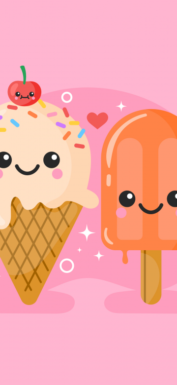 Kawaii ice cream, Cute ice cream, Ice cream cone, Kawaii popsicle, Kawaii food