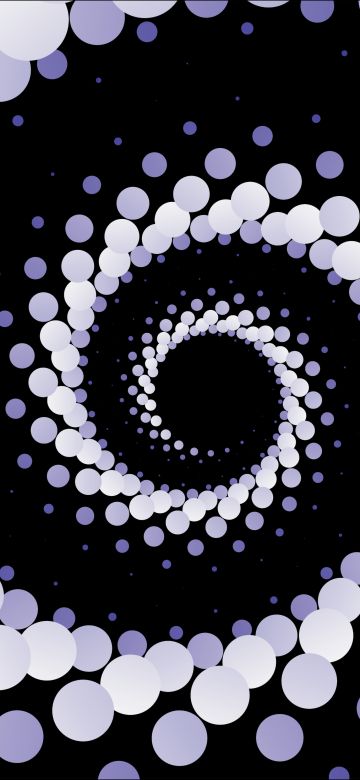 Spiral vortex, Abstract background, Dark background, Circles, Spiral dots