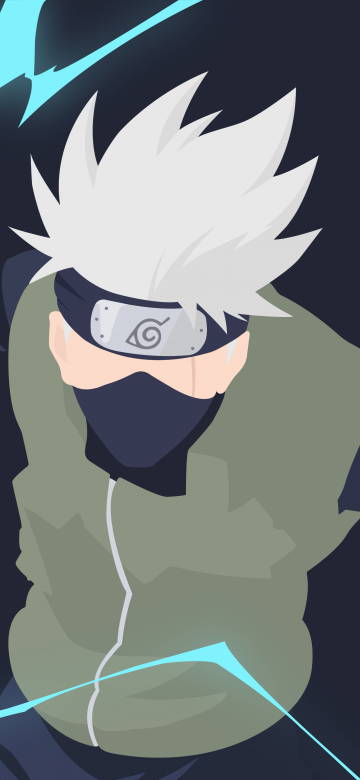 Kakashi Hatake, Lighting blade, Faceless, Artwork, 5K, Naruto