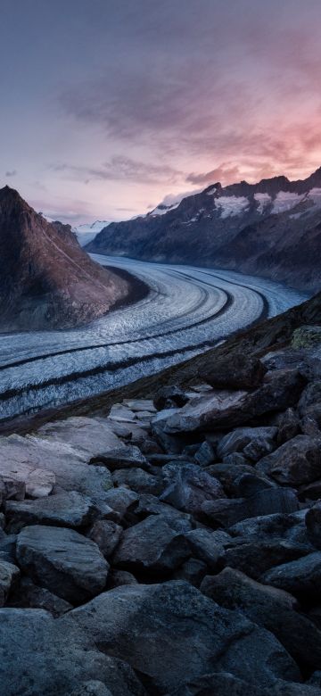 Bettmerhorn, Mountains, Snow, Winter, Bernese Alps, Aesthetic, Landscape, Scenic, Summit, Sunrise, Dawn, 5K, 8K