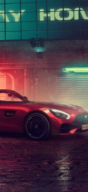 Mercedes-AMG GT Roadster, Futuristic, Sports cars, 5K, 8K