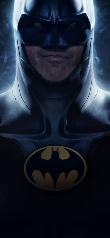 Michael Keaton as Batman, The Flash, 2023 Movies, DC Comics, Dark background