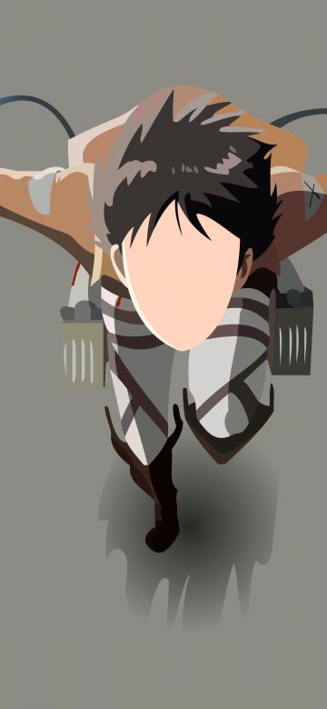 Eren Yeager, 8K, Minimalist, Faceless, Attack on Titan, 5K, Simple