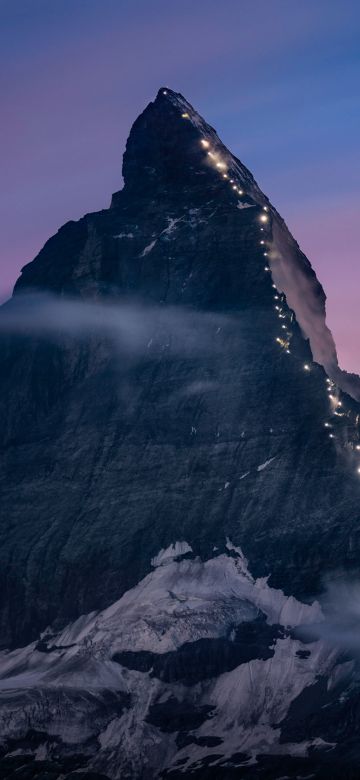 Matterhorn, Mountain, Dusk, Peak, Sunrise, Switzerland, 5K, 8K