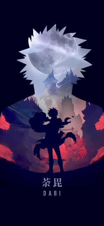 Dabi, Dark background, My Hero Academia, 5K