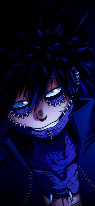 My Hero Academia, Dabi, Blue background, Aesthetic anime