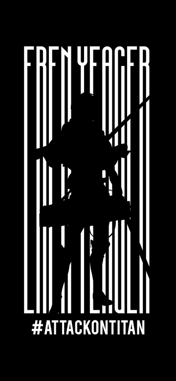 Eren Yeager, Minimalist, Attack on Titan, 5K, 8K, Black background