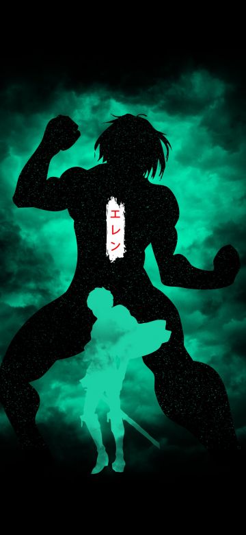 Eren Yeager, AMOLED, 5K, Attack on Titan, Shingeki no Kyojin, Black background