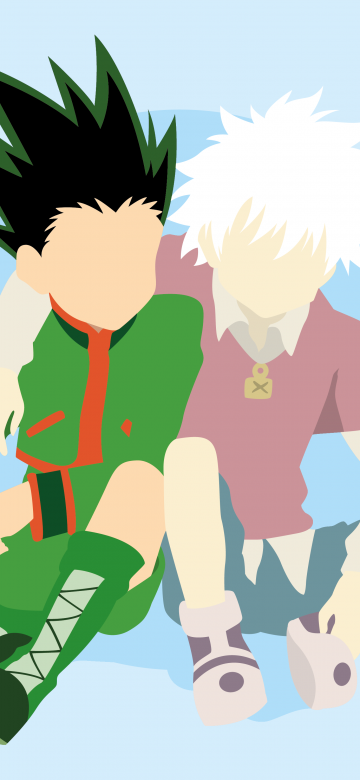 Gon Freecss, Killua Zoldyck, Hunter x Hunter, 5K, Faceless, Minimalist