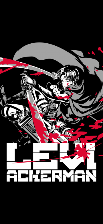 Levi Ackerman, Black background, Attack on Titan, Minimalist, 5K, Shingeki no Kyojin