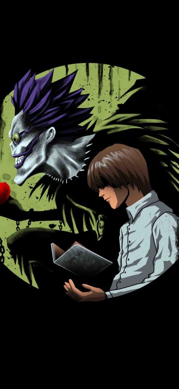 Light Yagami, Death Note, 5K, Black background