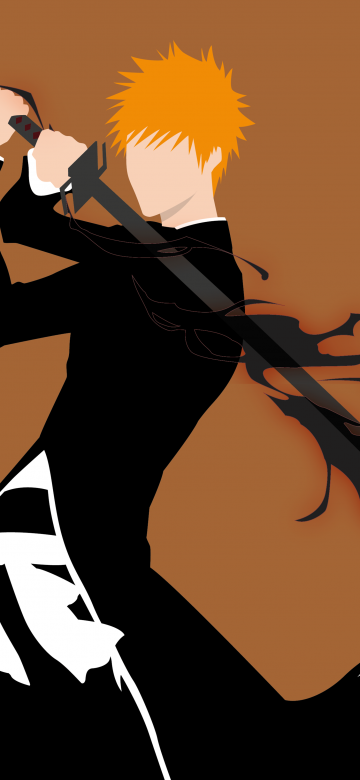 Ichigo Kurosaki, Faceless, Bleach, Minimalist, 5K