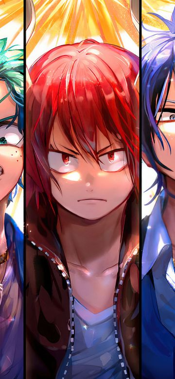 My Hero Academia, Izuku Midoriya, Tenya Iida, Momo Yaoyorozu, Eijiro Kirishima, Shoto Todoroki