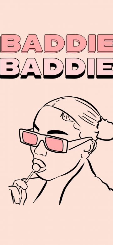 Baddie, Girly backgrounds, Fearless, Edgy, Attitude, Bold, 5K, Misty rose background, Simple