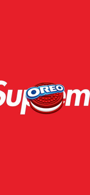 Cookies, Supreme, Oreo, Red background, Simple