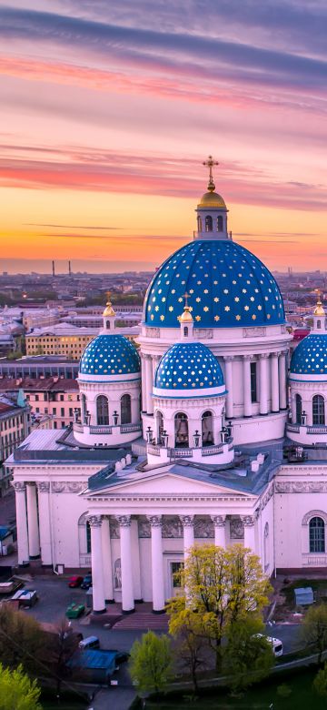 Trinity Cathedral, Saint Petersburg, Russia, Ancient architecture, Cityscape, 5K