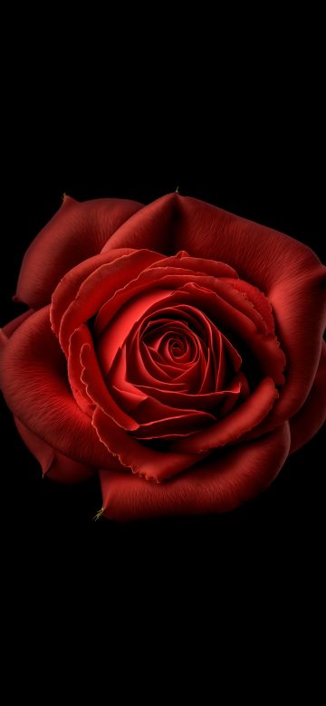 Red flower, Red Rose, Black background, 5K, 8K