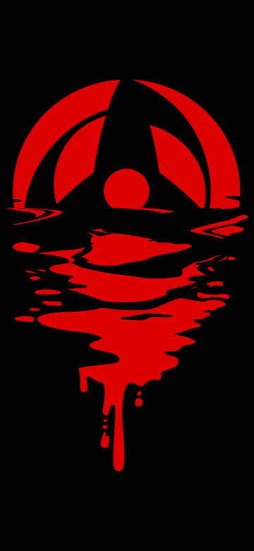 Mangekyo Sharingan, Obito Uchiha, Black background, 5K