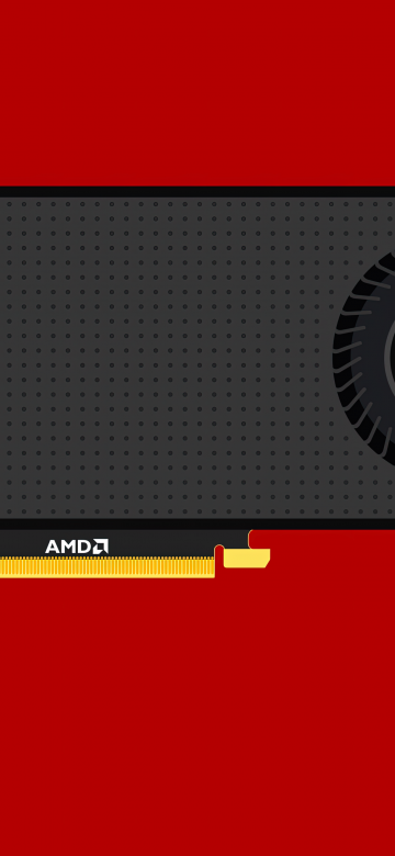 AMD Radeon, Graphics card, Minimalist, Red background, 5K, GPU, Simple