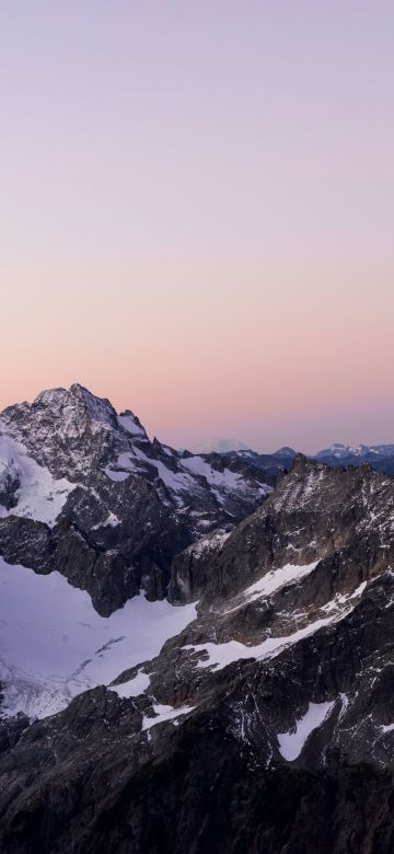 Peak, Glacier, North Cascades National Park, Mountain, Morning, Dawn, Washington, USA, 5K