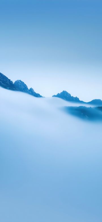 Above clouds, Mountains, Mist, Fog, HONOR Magic Vs, Stock