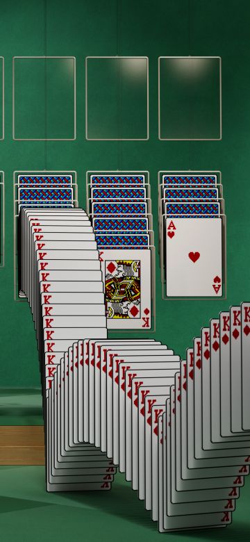 Microsoft Design, Solitaire, Nostalgic, 3D background