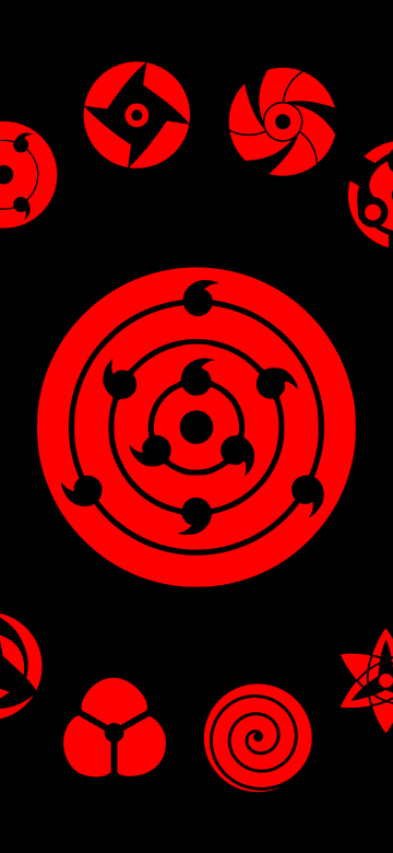 Sharingan, Naruto, 5K, 8K, Black background