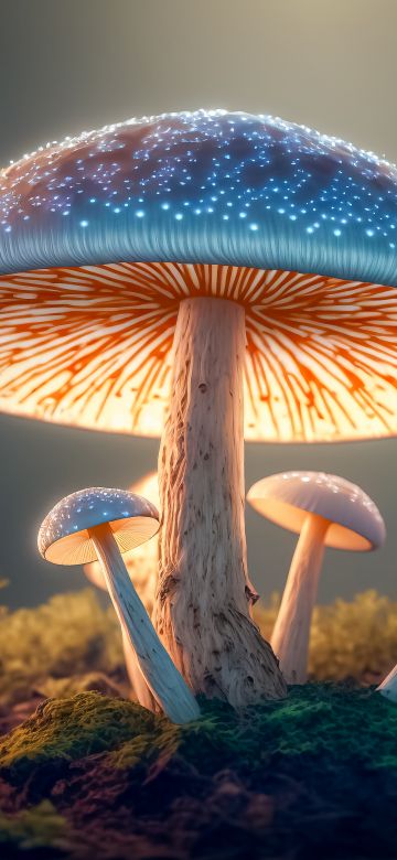 Mushroom forest, Surreal, AI art