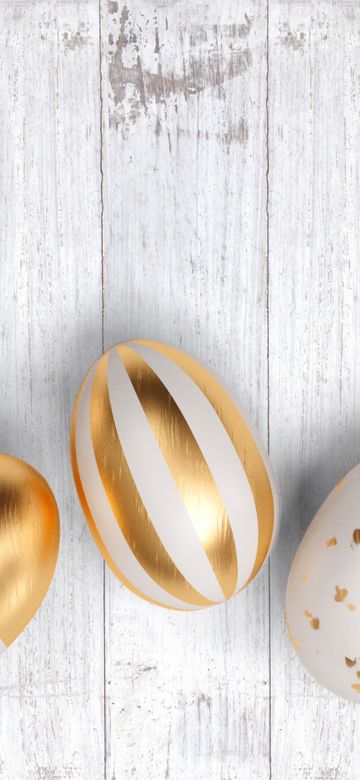 Easter eggs, Wooden background, Easter decor, Aesthetic