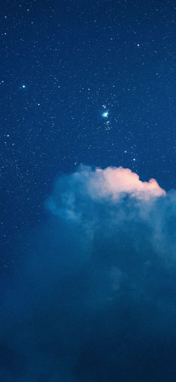 Starry sky, Clouds, Blue Sky, Night