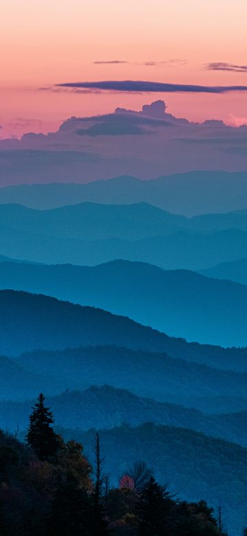 Blue Ridge Mountains, USA, Layers, Appalachian Mountains range, Scenic, Hiking trail, 5K, 8K