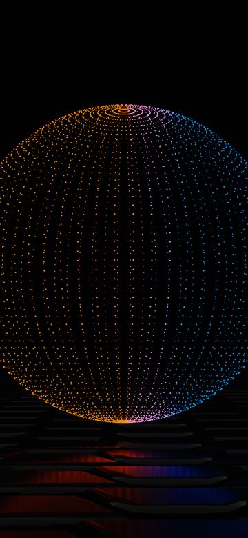 Sphere, 3D model, Dark background, 5K, 8K