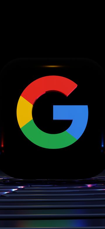 Google logo, 8K, Dark background, 5K