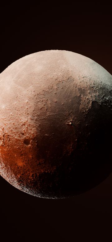 Moon, 3D Render, SpaceX, Brown background, Dark background, 5K, Brown aesthetic