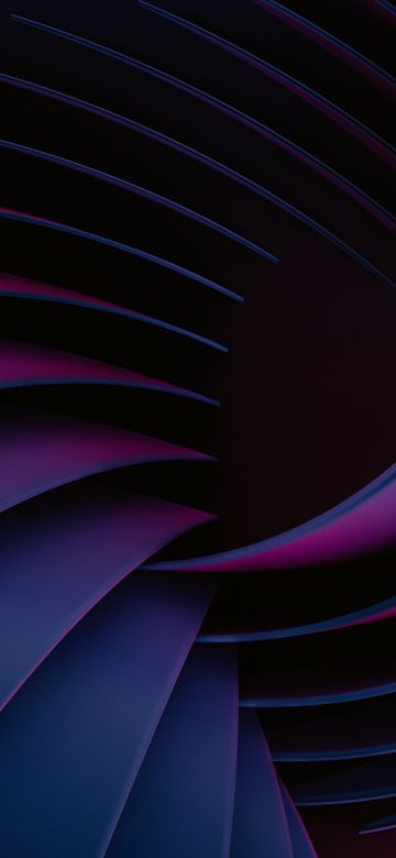 3D Render, 5K, Spiral, Geometric, Purple, Dark, Aesthetic, Blender