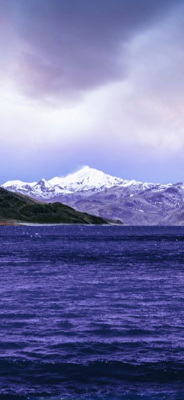 Riven, Mountains, Landscape, Sunny day, Lhasa, Tibet, China, 5K, 8K