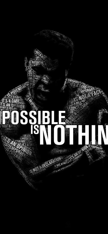 Muhammad Ali, Boxer, Nothing is Impossible, Black background, 5K, 8K, Popular quotes, Boxing